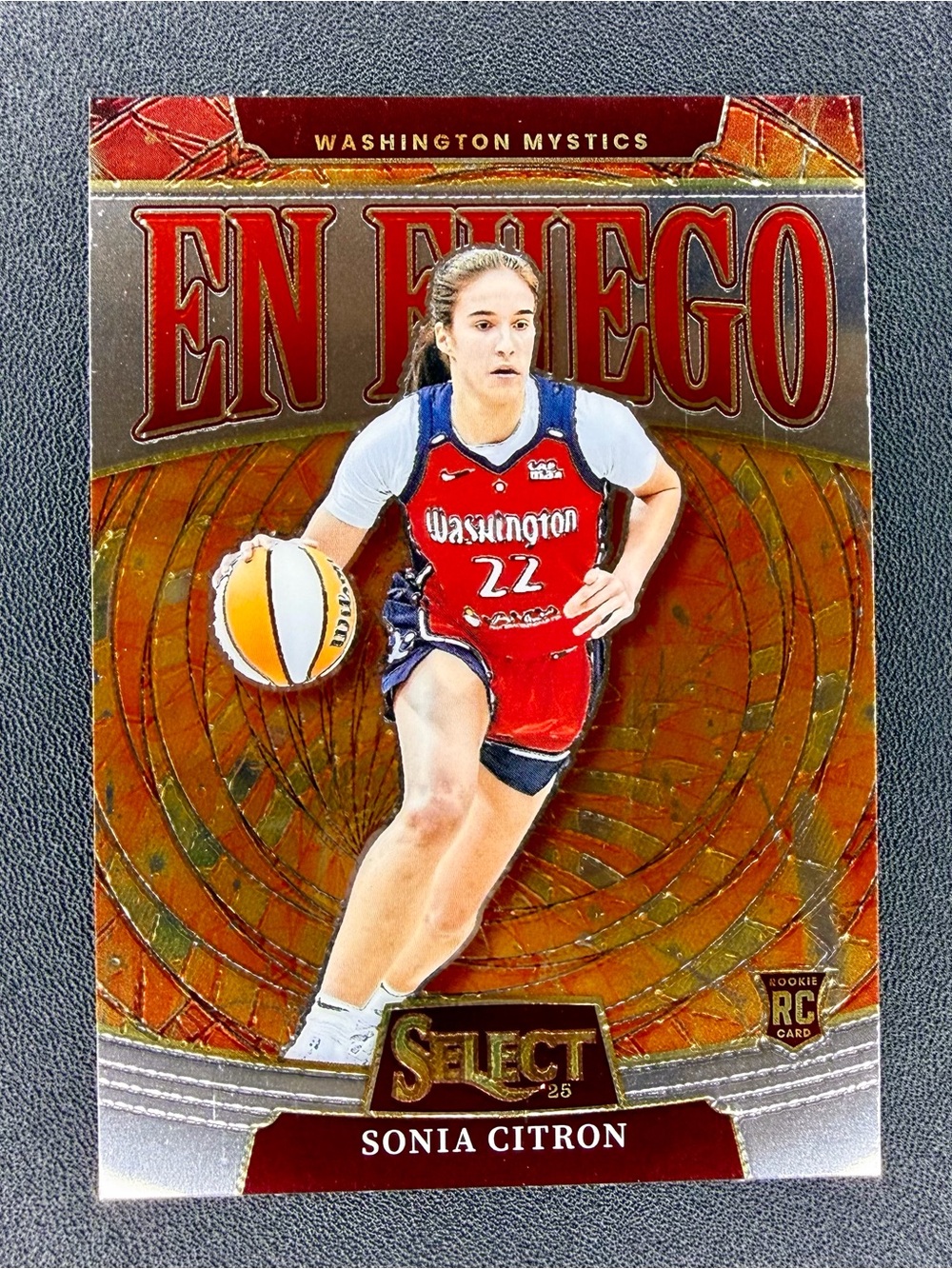 2025 Panini Select WNBA SONIA CITRON EN FUEGO INSERT ROOKIE RC MYSTICS #7